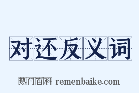 对还反义词是什么意思的图片